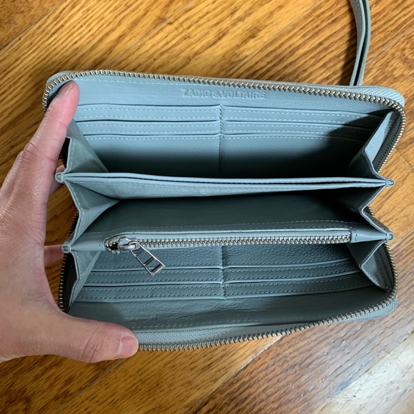 Zadig and Voltaire gray leather wallet Wristlet - Picture 8 of 8